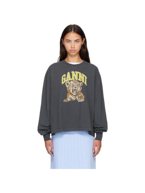 Gray Tiger Long-sleeve T-shirt
