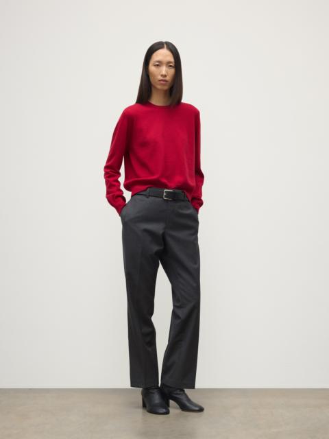 Lunan Red Classic Cashmere Crew Jumper