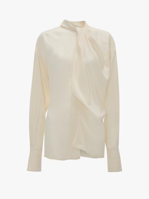 Drape Detail Blouse In Ivory