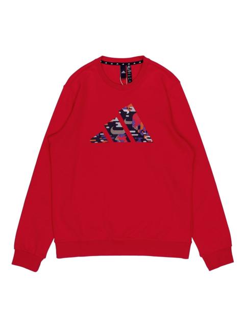 adidas CNY Graphic Logo Prints Sweatshirt Red GP1838