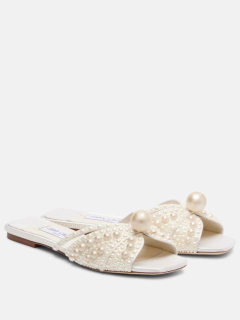 Siva embellished satin slides