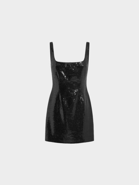 SIOR DRESS IN LINEN SEQUIN