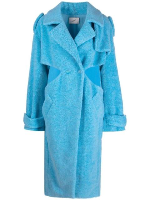 twist-detail single-breasted coat