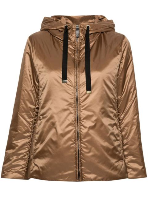 satin hooded jacket