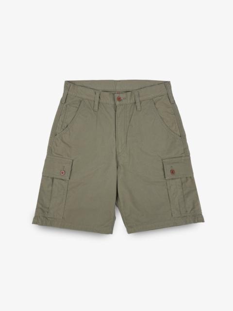IH-740-GRN 9OZ CANVAS MILITARY CARGO SHORTS - GREEN