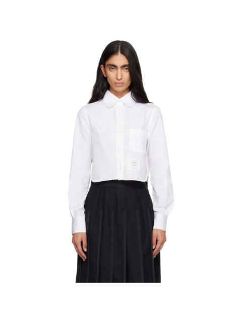 White Classic Poplin Cropped Shirt