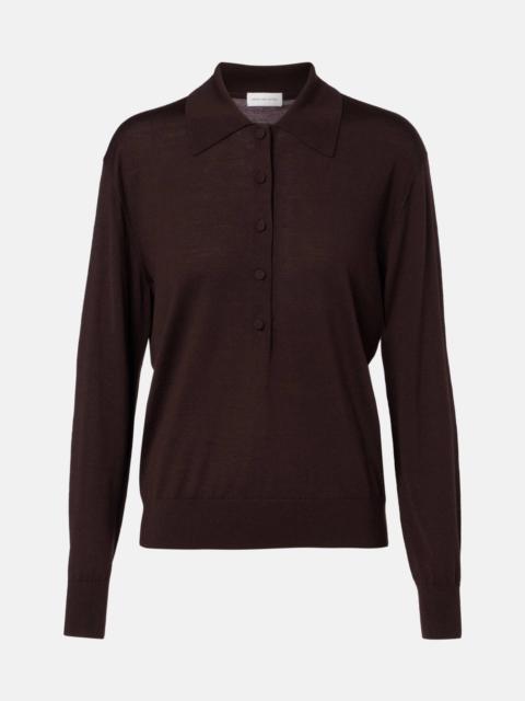 Wool polo shirt