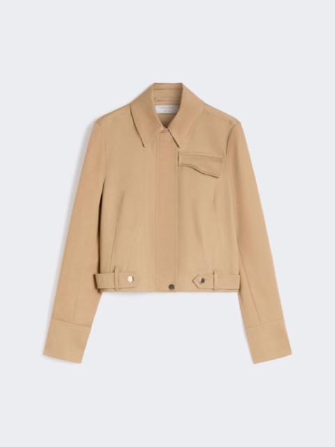 Boxy cotton jacket - biscuit