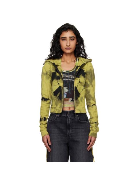 Yellow Sutured Zip Hoodie