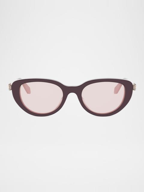 Serpenti Forever Acetate Oval Sunglasses