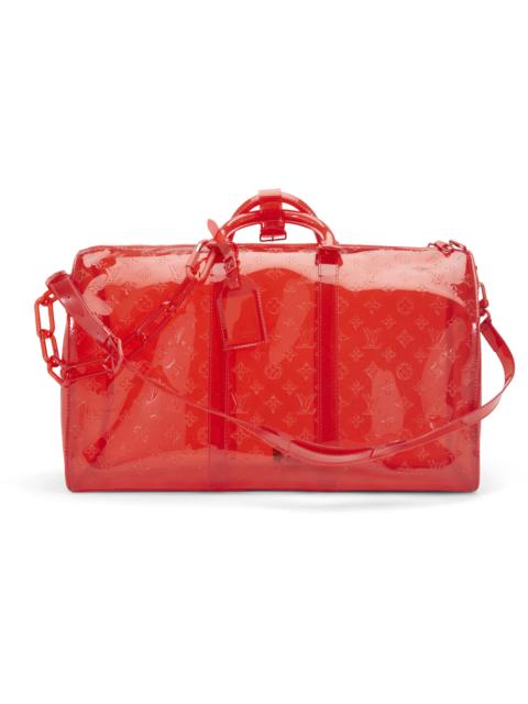 Louis Vuitton Keepall Bandouliere Monogram 50 Red