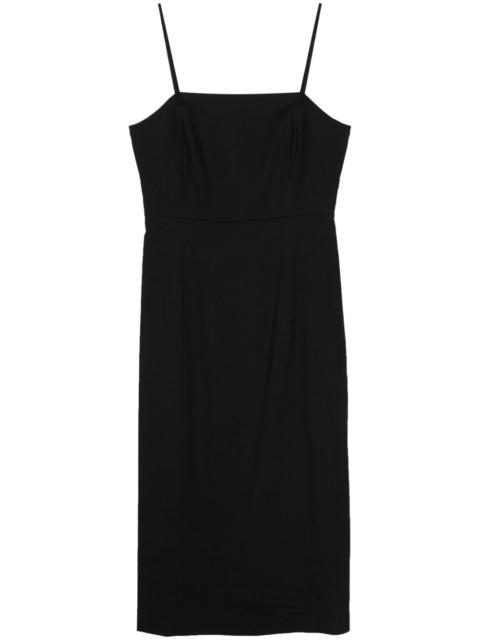 sleeveless A-line midi dress