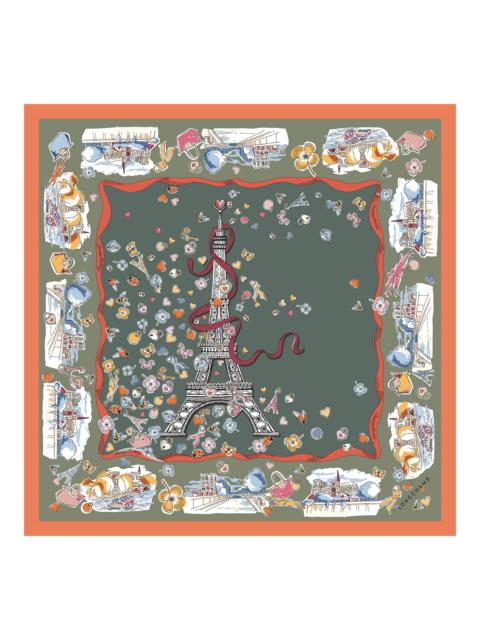 Equestrian Tower Silk scarf 50 Oregano - Silk