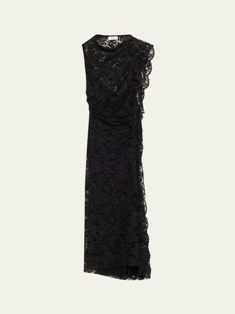 Astrid Draped Lace Dress