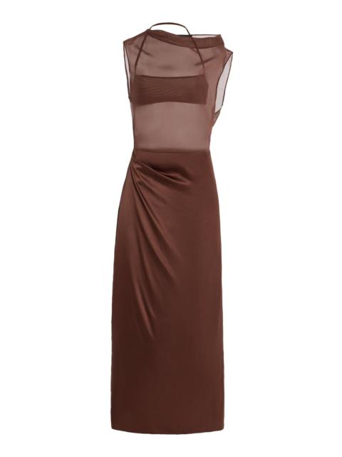Luca Silk Gown brown