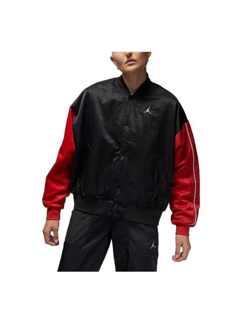 (WMNS) Air Jordan Flight Renegade Jacket 'Black Red' DV1414-010