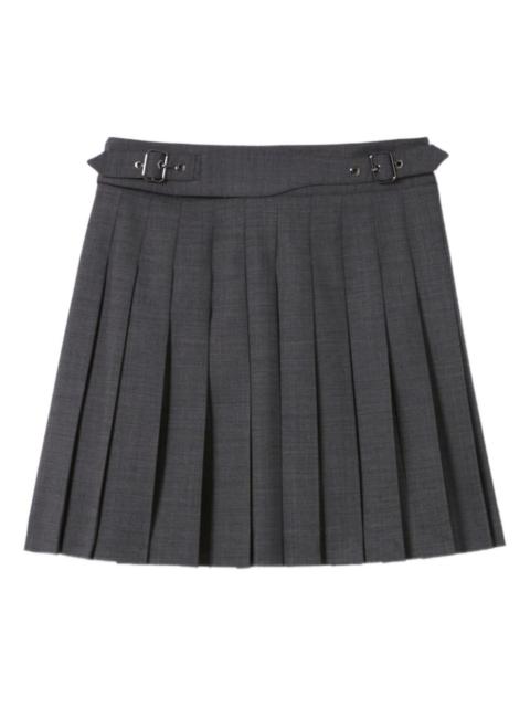 pleated mini skirt