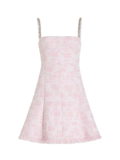 Embellished Tweed Mini Dress light pink