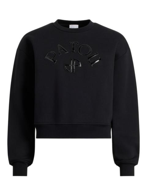 vinyl-logo fleece sweatshirt