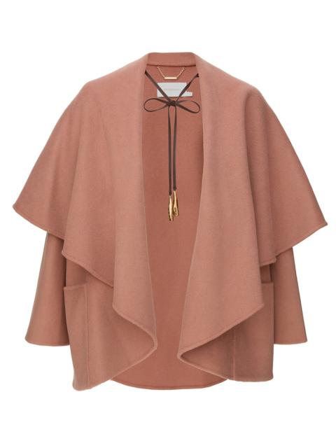 LUNA WOOL TIE NECK CAPE