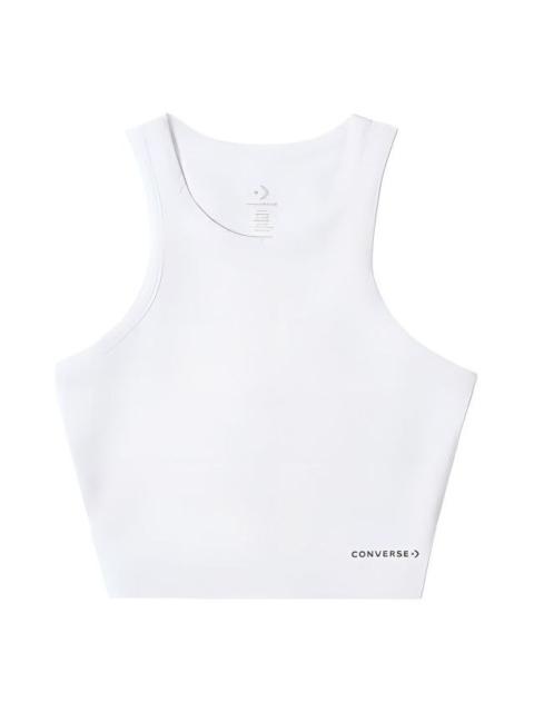 (WMNS) Converse High Neck Knit Tank Top 'White' 10026502-A02