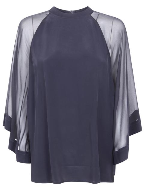 "Sheer Reglan" Blouse