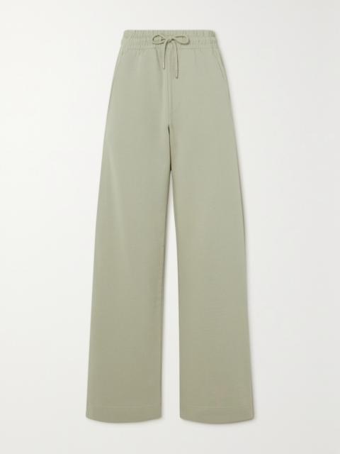 Cotton-jersey Wide-leg Track Pants
