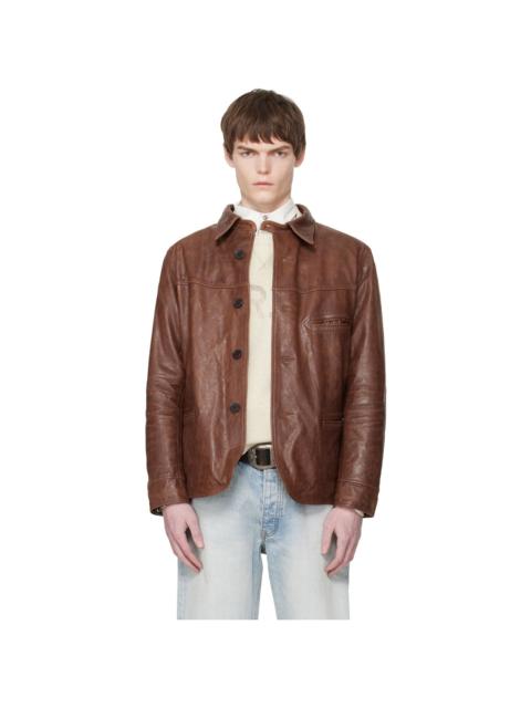 Brown Car Leather Jacket