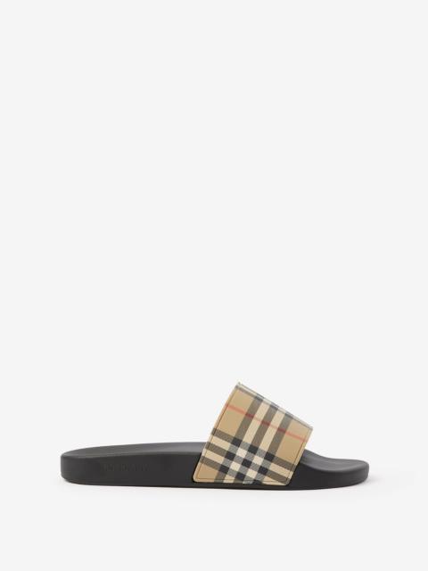 Vintage Check Print Slides