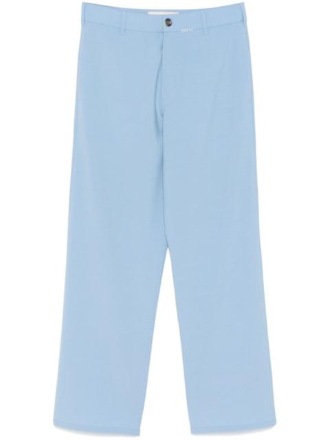 Mending-logo straight-leg trousers