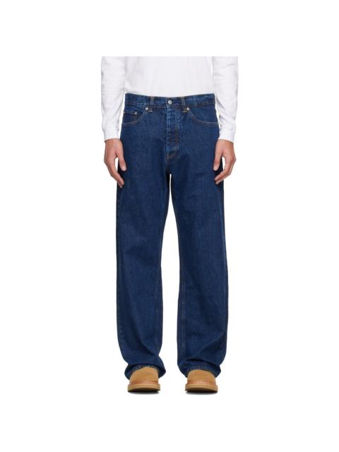 Blue Loose-Fit Criss Jeans