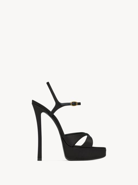 DEBBIE PLATFORM SANDALS IN SATIN CREPE