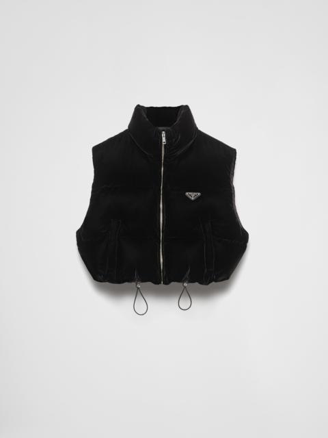 Velvet down vest