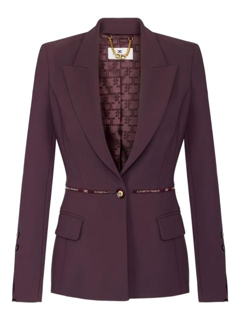 logo ribbon crêpe jacket