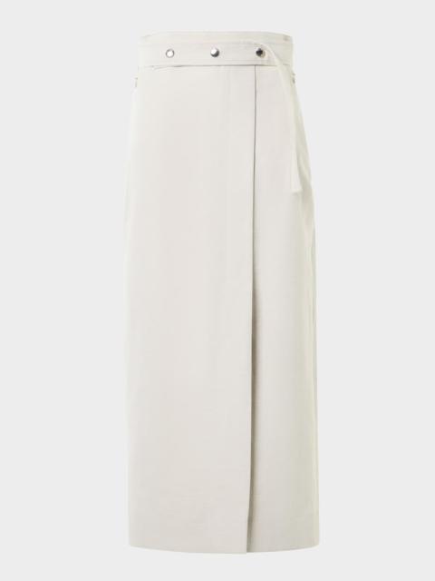 Cotton-Linen Wrap Skirt