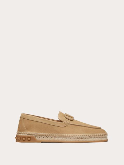LEISURE FLOWS ESPADRILLES IN SPLIT LEATHER