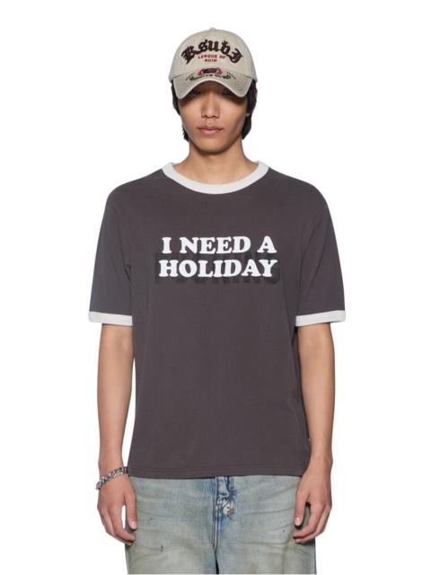 HOLIDAY RINGER SS TEE FADED BLACK