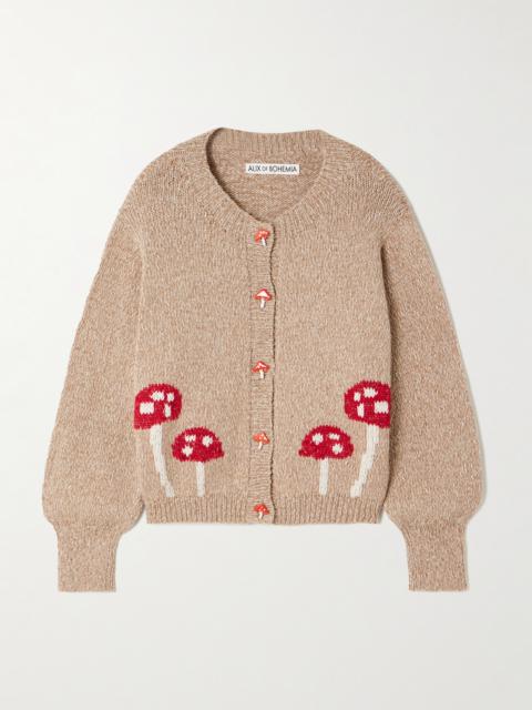 Sammi Intarsia-knit Alpaca, Wool And Cotton-blend Cardigan