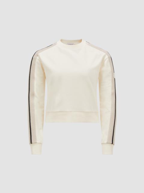 Crochet Accent Cotton Sweatshirt