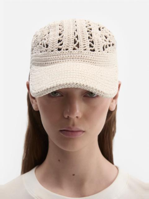 Crochet cap in cream