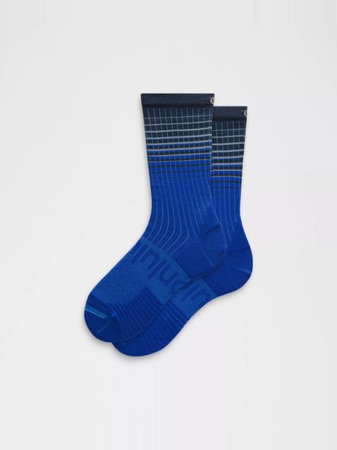 Unisex Power Stride Crew Socks *Reflective Grid