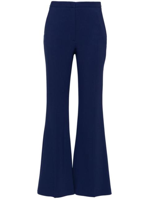 high-waist flared trousers