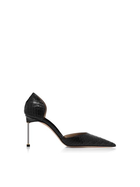 SEMI SHINY PRINTED PYTHON SPIRE D'ORSAY PUMP
