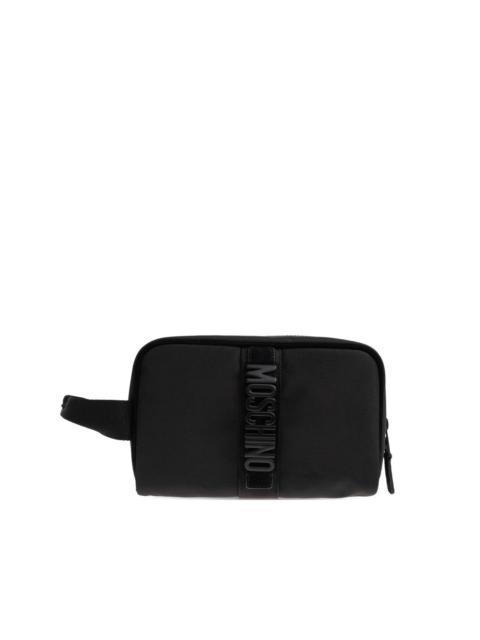 logo zip clutch bag