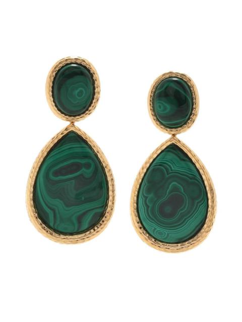 Malachite Mega Drop Earrings