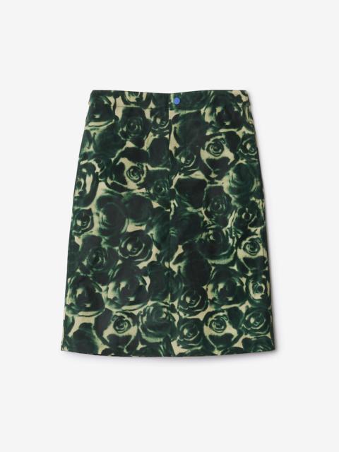 Rose Waxed Cotton Skirt