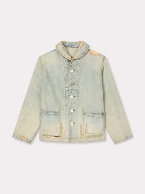 Shawl chore jacket in japanese denim