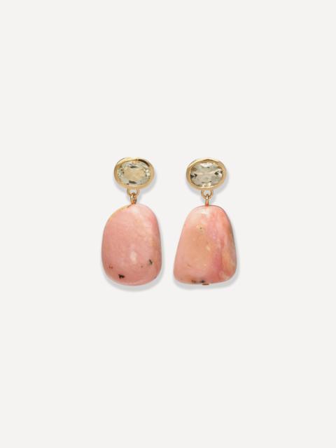 24ct Gold-Plated Rosado Drop Earrings