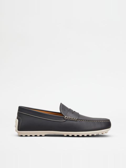 CITY GOMMINO LOAFERS IN LEATHER - GREY