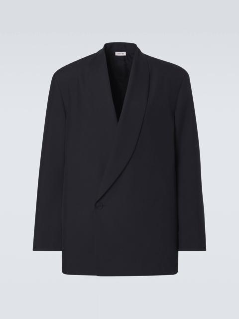 Double-breasted virgin wool blazer